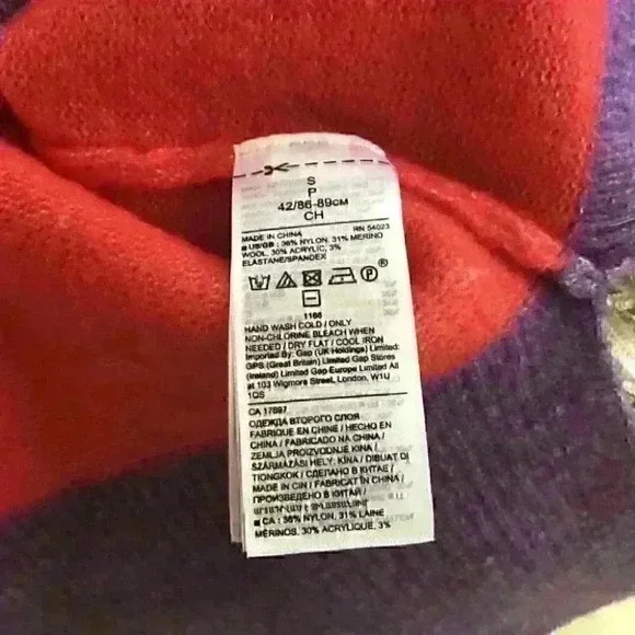 Banana Republic Knit  Sweater Wool Blend Striped Colorful - Picture 7 of 9